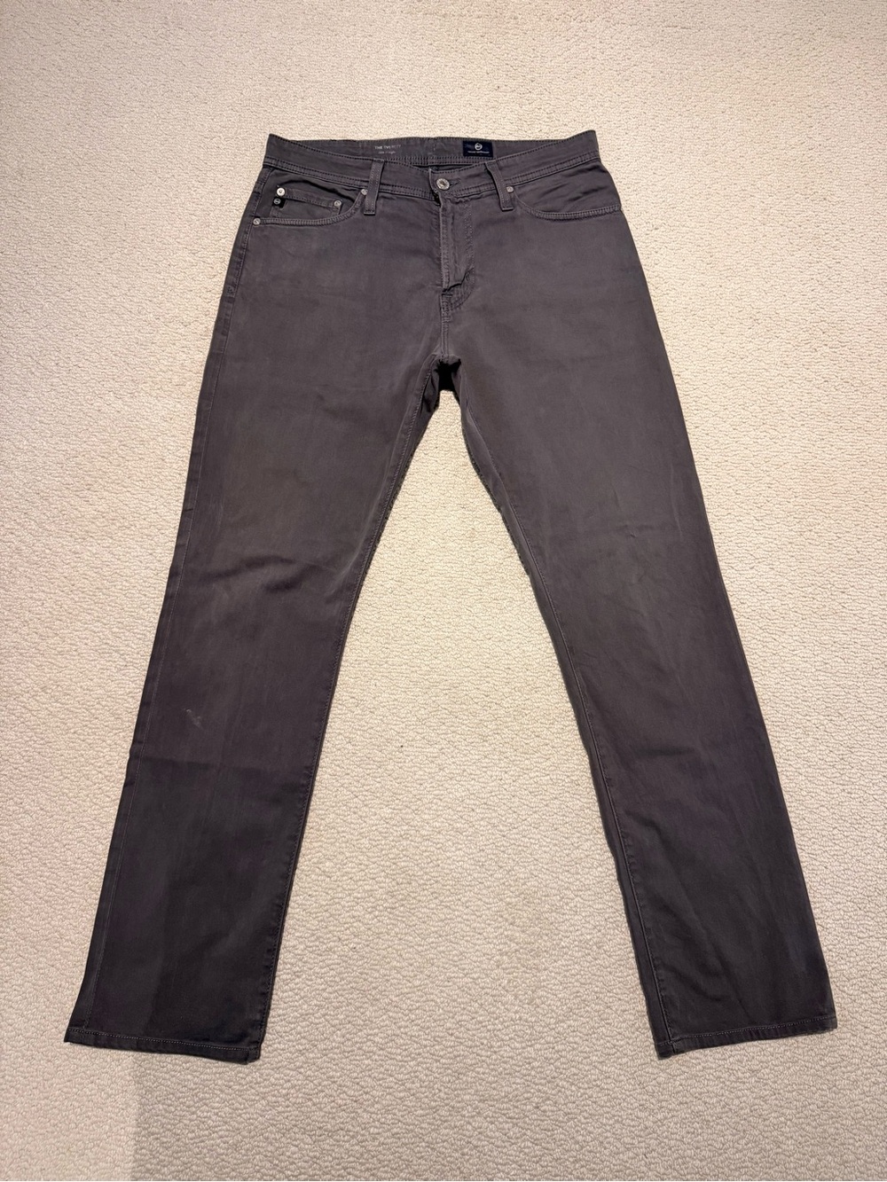 Ag Adriano Goldschmied Men’s Slim Straight Jeans - Charcoal Gray W31-L32